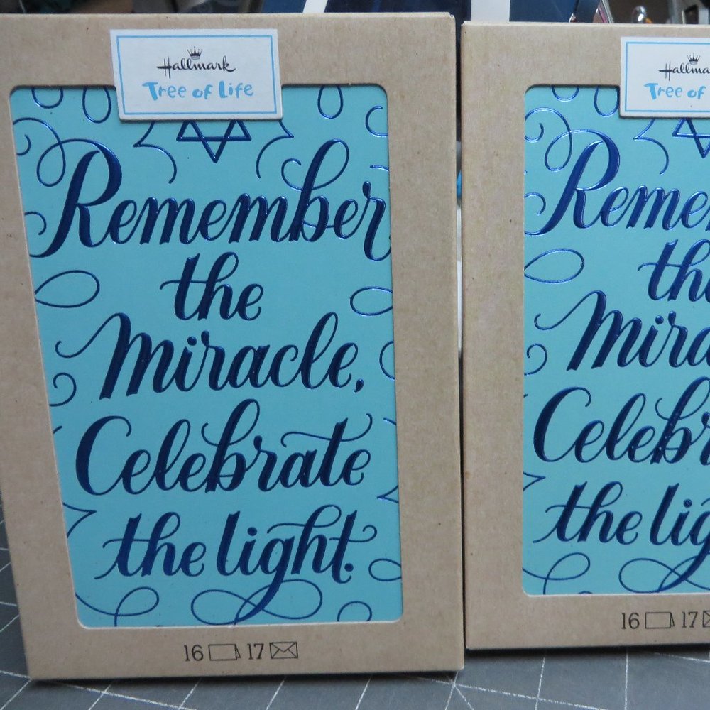 Hanukkah Card packs from Hallmark - Tree of Life 16 cards 17 envelopes- 2 packs